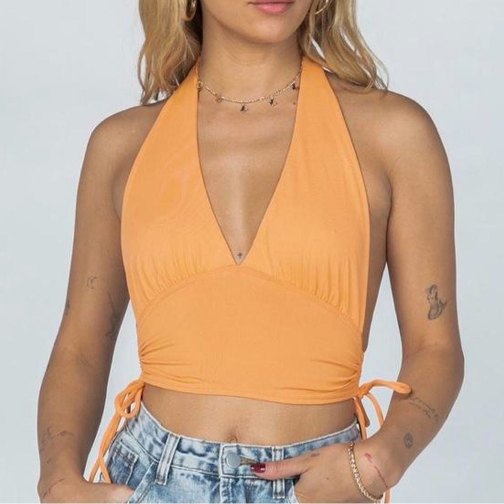 Princess polly "Penelope Halter Top Orange"